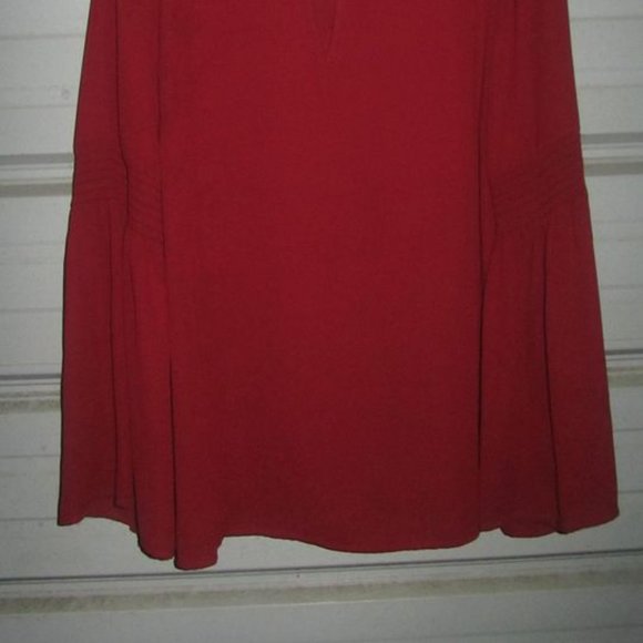 Size Large Red Michael Kors Pretty Red Blouse shirt top womens - Picture 5 of 5